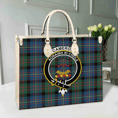 Cameron of Erracht Ancient Tartan Crest Leather Bag