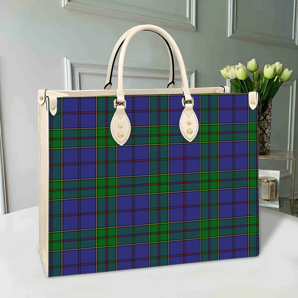 Strachan Tartan Leather Bag