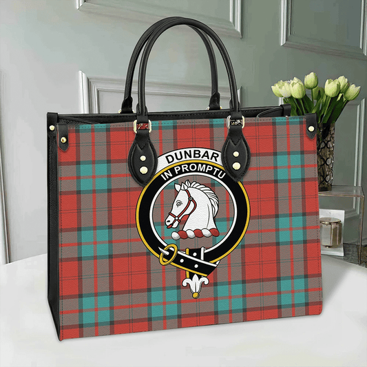 Dunbar Ancient Tartan Crest Leather Bag