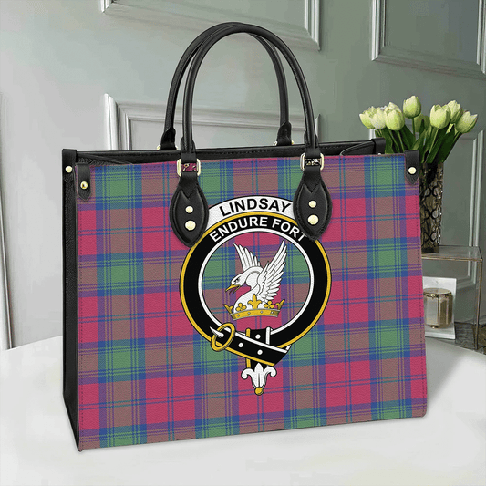 Lindsay Ancient Tartan Crest Leather Bag