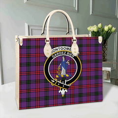 Montgomery Modern Tartan Crest Leather Bag