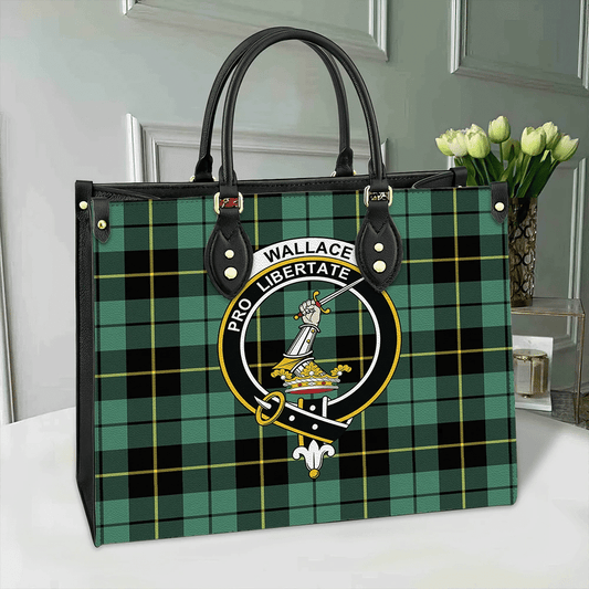 Wallace Hunting Ancient Tartan Crest Leather Bag