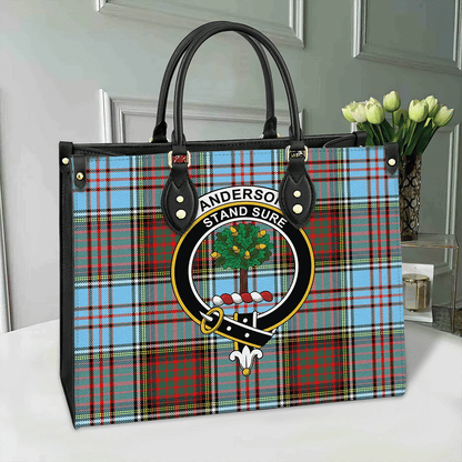 Anderson Ancient Tartan Crest Leather Bag