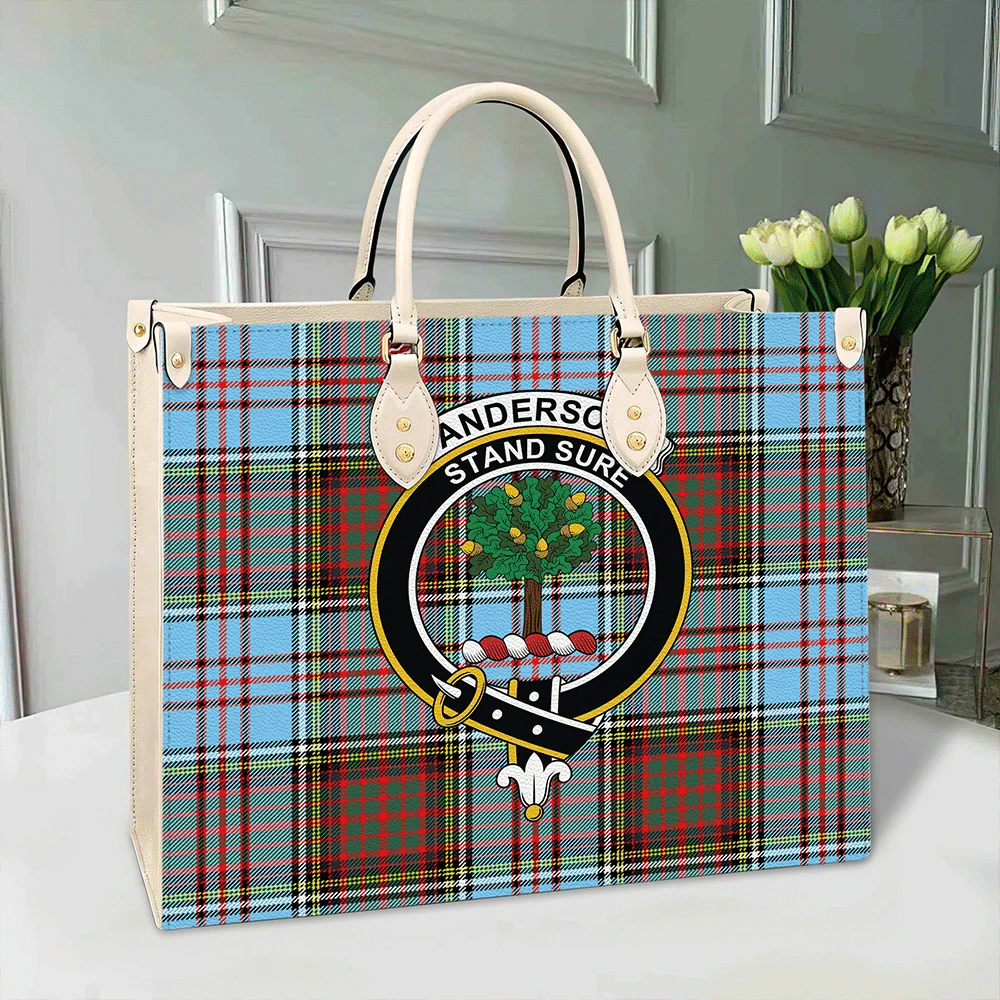 Anderson Ancient Tartan Crest Leather Bag