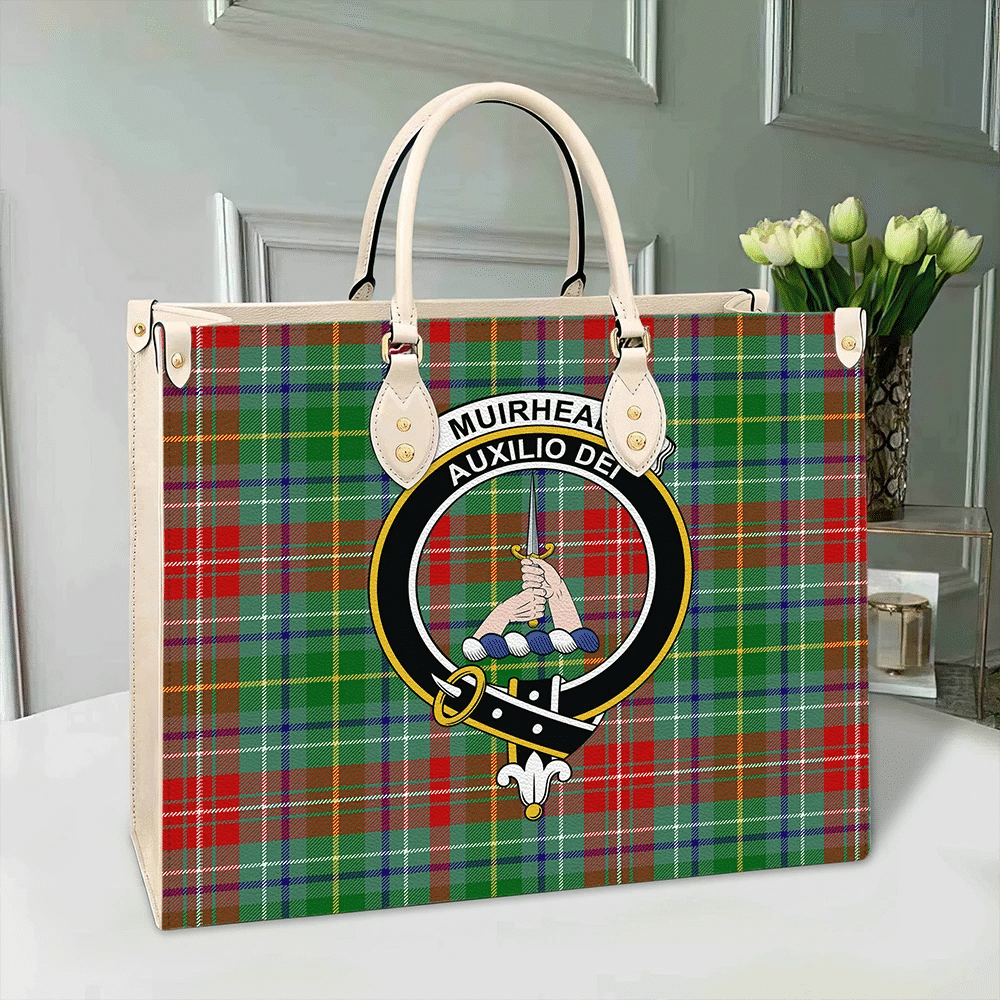 Muirhead Tartan Crest Leather Bag