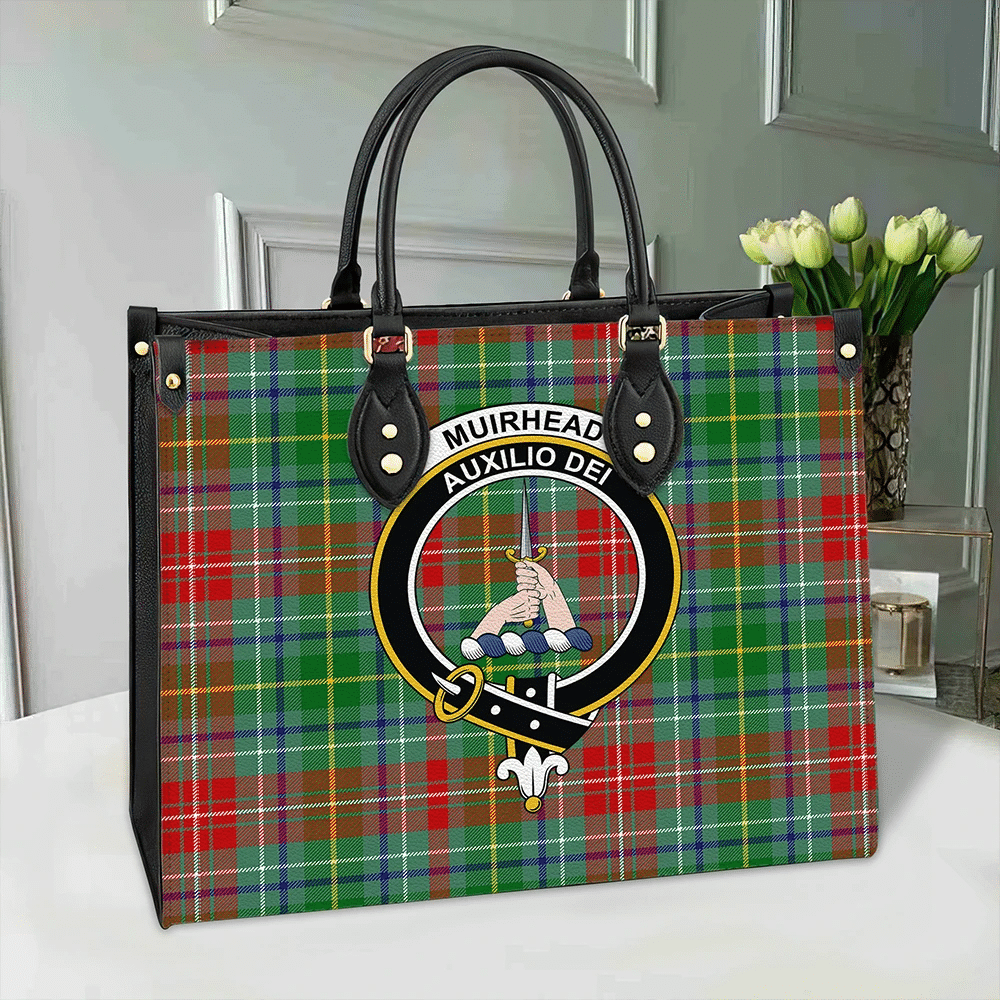 Muirhead Tartan Crest Leather Bag