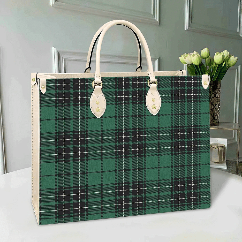 MacLean Hunting Tartan Leather Bag