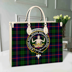 Urquhart Modern Tartan Crest Leather Bag