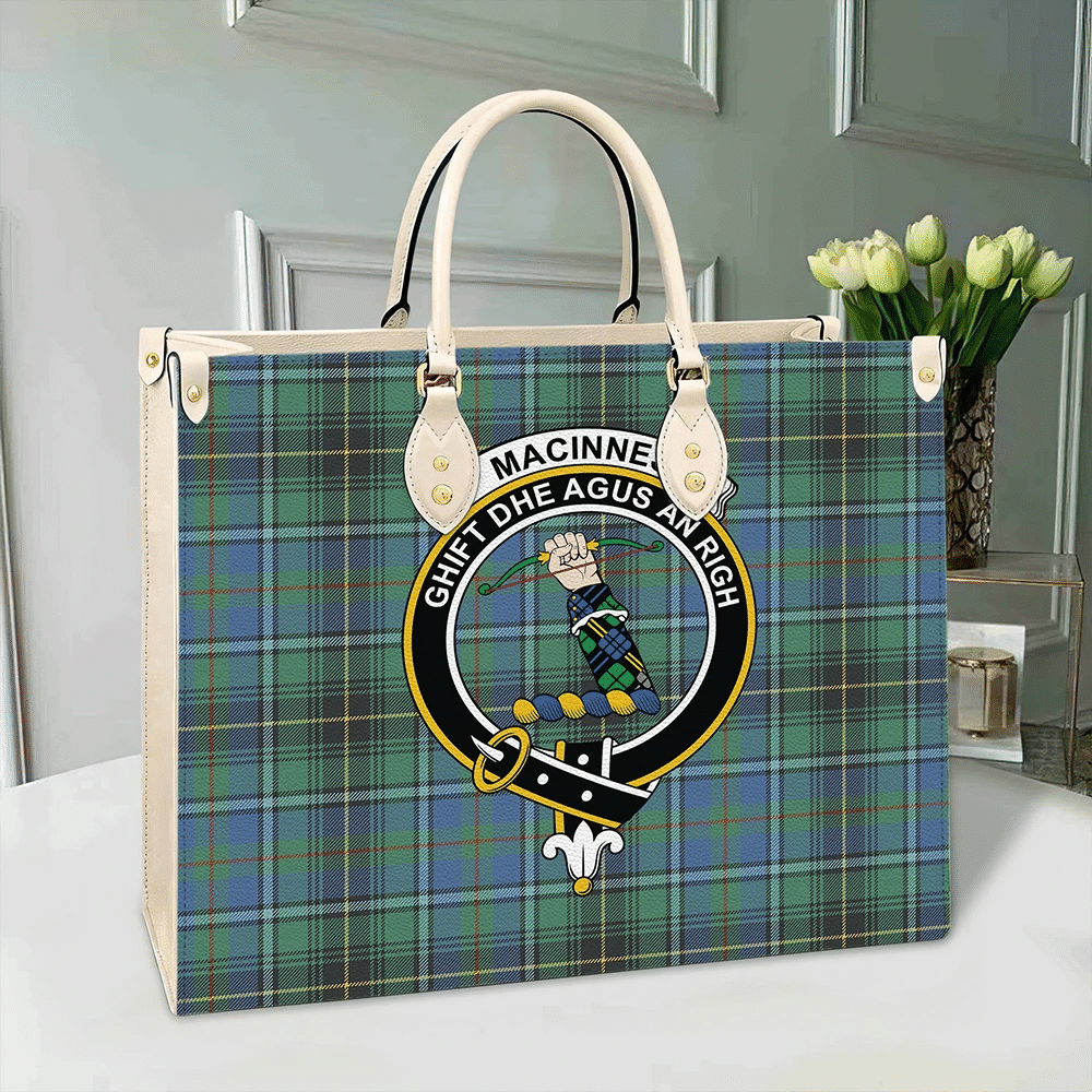 MacInnes Ancient Tartan Crest Leather Bag