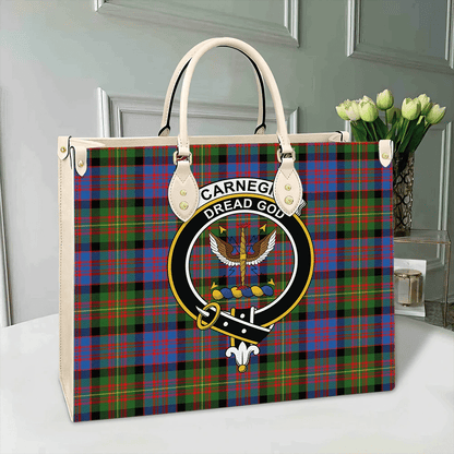 Carnegie Ancient Tartan Crest Leather Bag