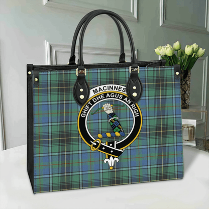 MacInnes Ancient Tartan Crest Leather Bag