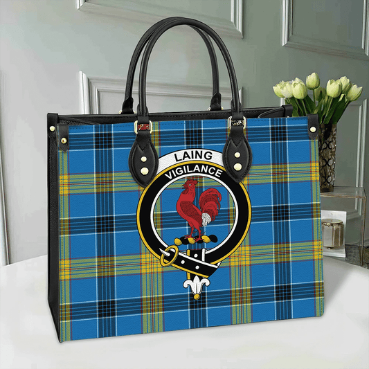 Laing Tartan Crest Leather Bag