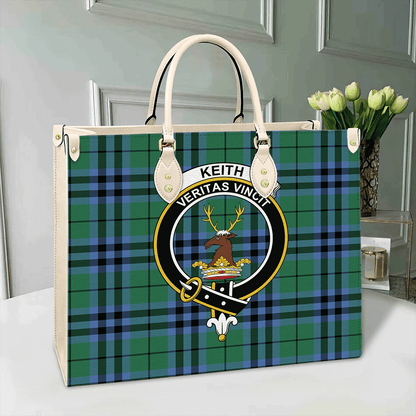 Keith Ancient Tartan Crest Leather Bag