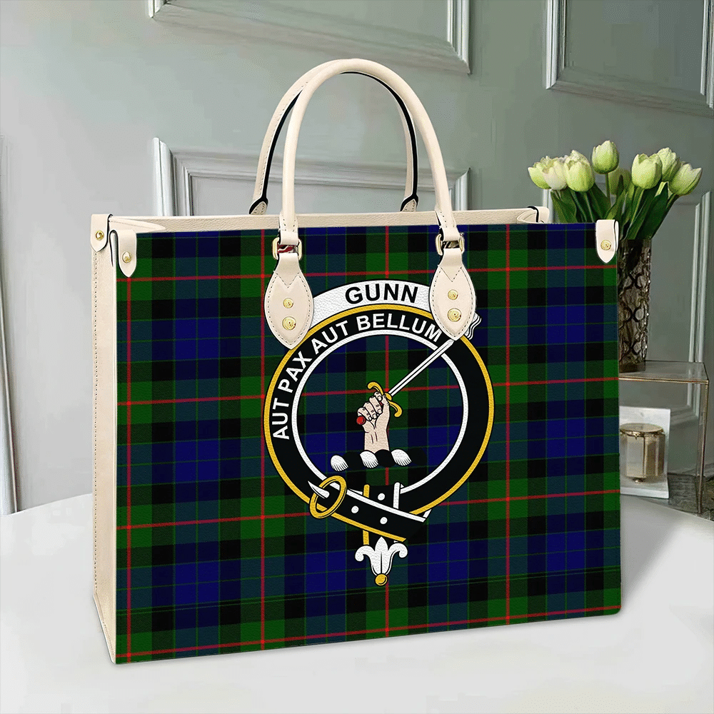 Gunn Modern Tartan Crest Leather Bag