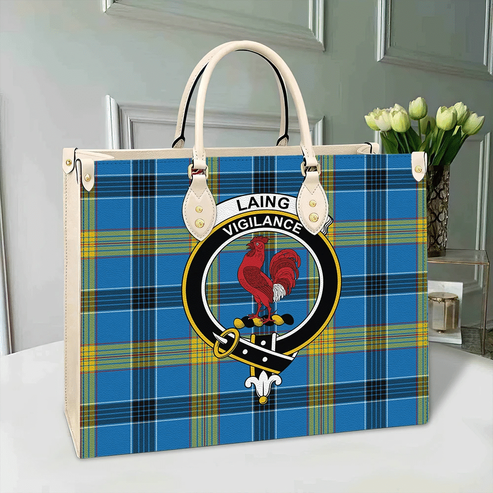 Laing Tartan Crest Leather Bag