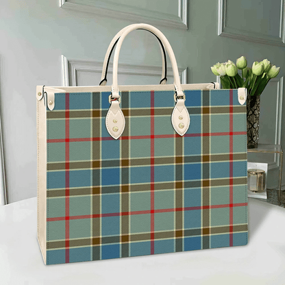 Balfour Blue Tartan Leather Bag