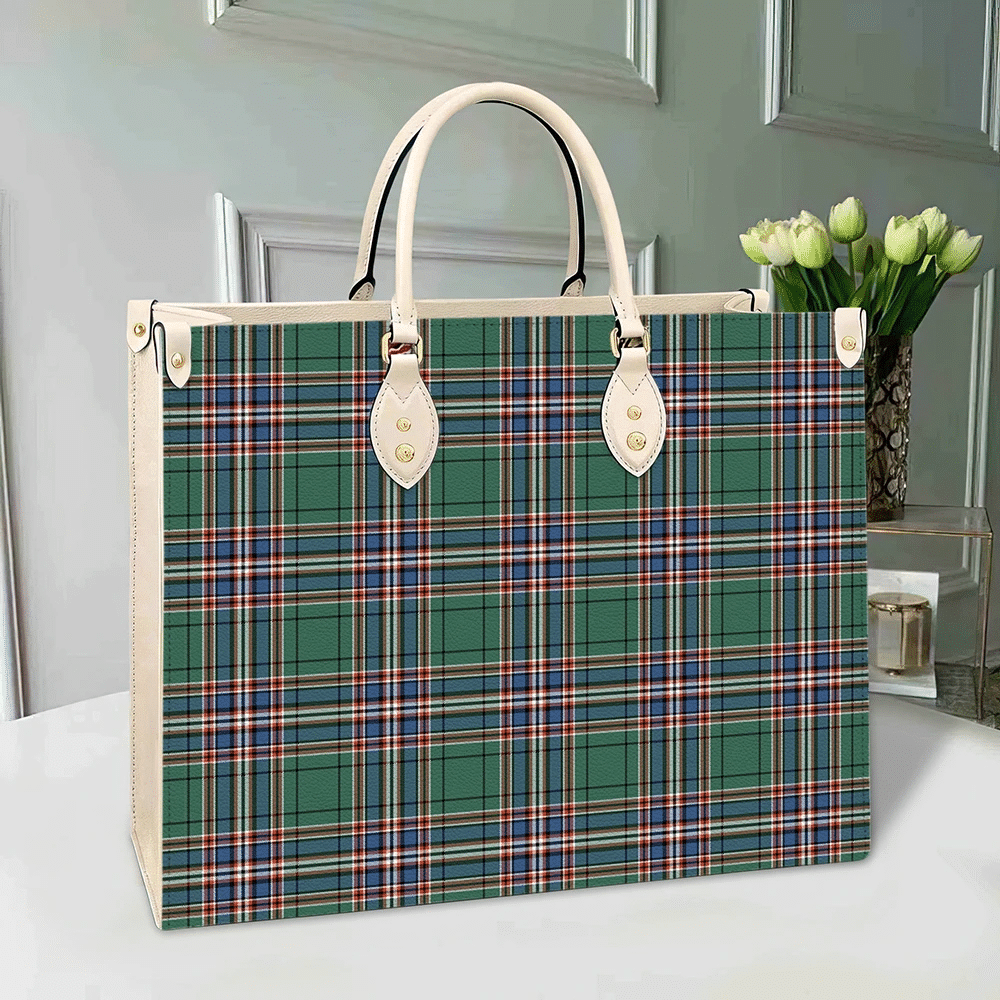 MacFarlane Hunting Ancient Tartan Leather Bag