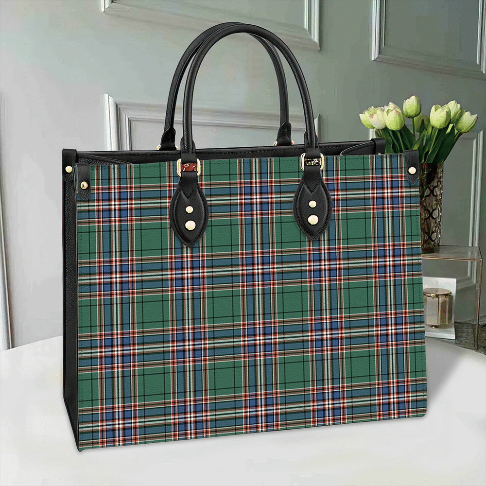 MacFarlane Hunting Ancient Tartan Leather Bag