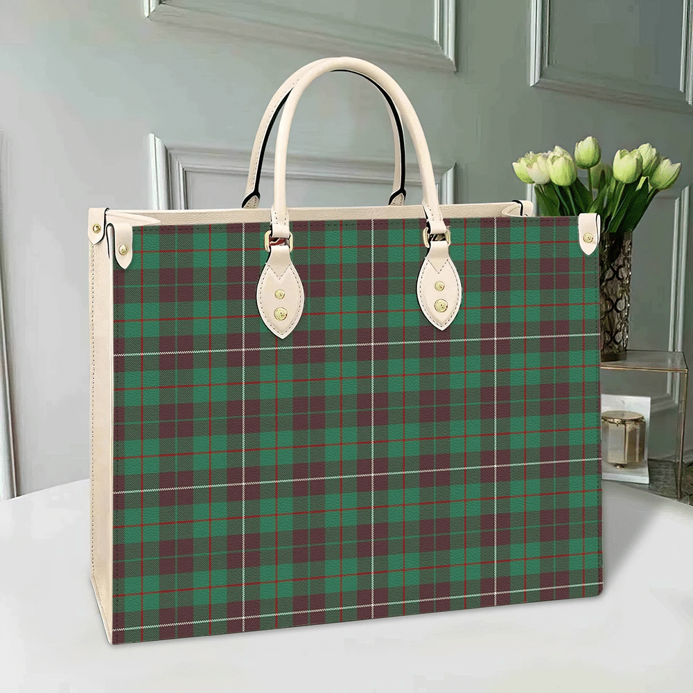 MacKinnon Hunting Ancient Tartan Leather Bag