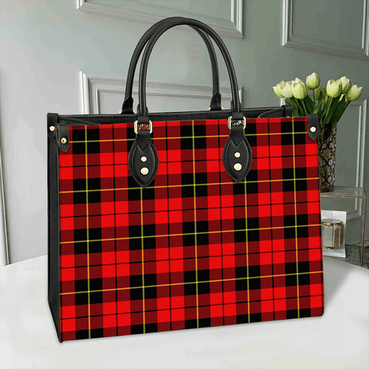 Wallace Hunting Red Tartan Leather Bag