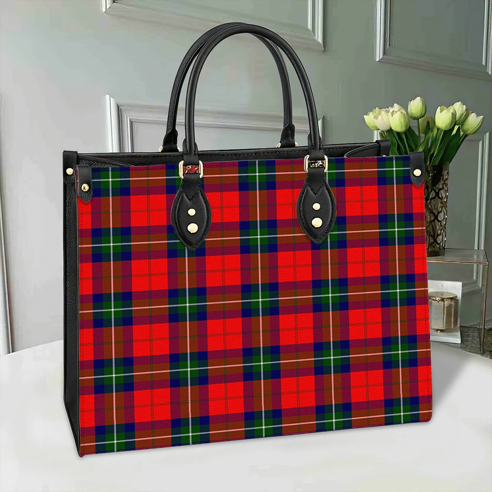 Ruthven Modern Tartan Leather Bag