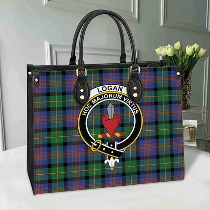 Logan Ancient Tartan Crest Leather Bag