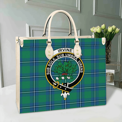 Irvine Ancient Tartan Crest Leather Bag