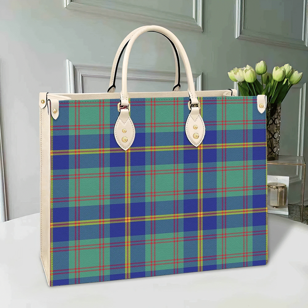 US Marine Tartan Leather Bag