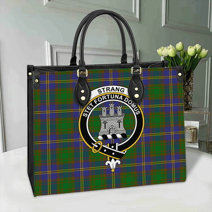 Strange of Balkaskie Tartan Crest Leather Bag