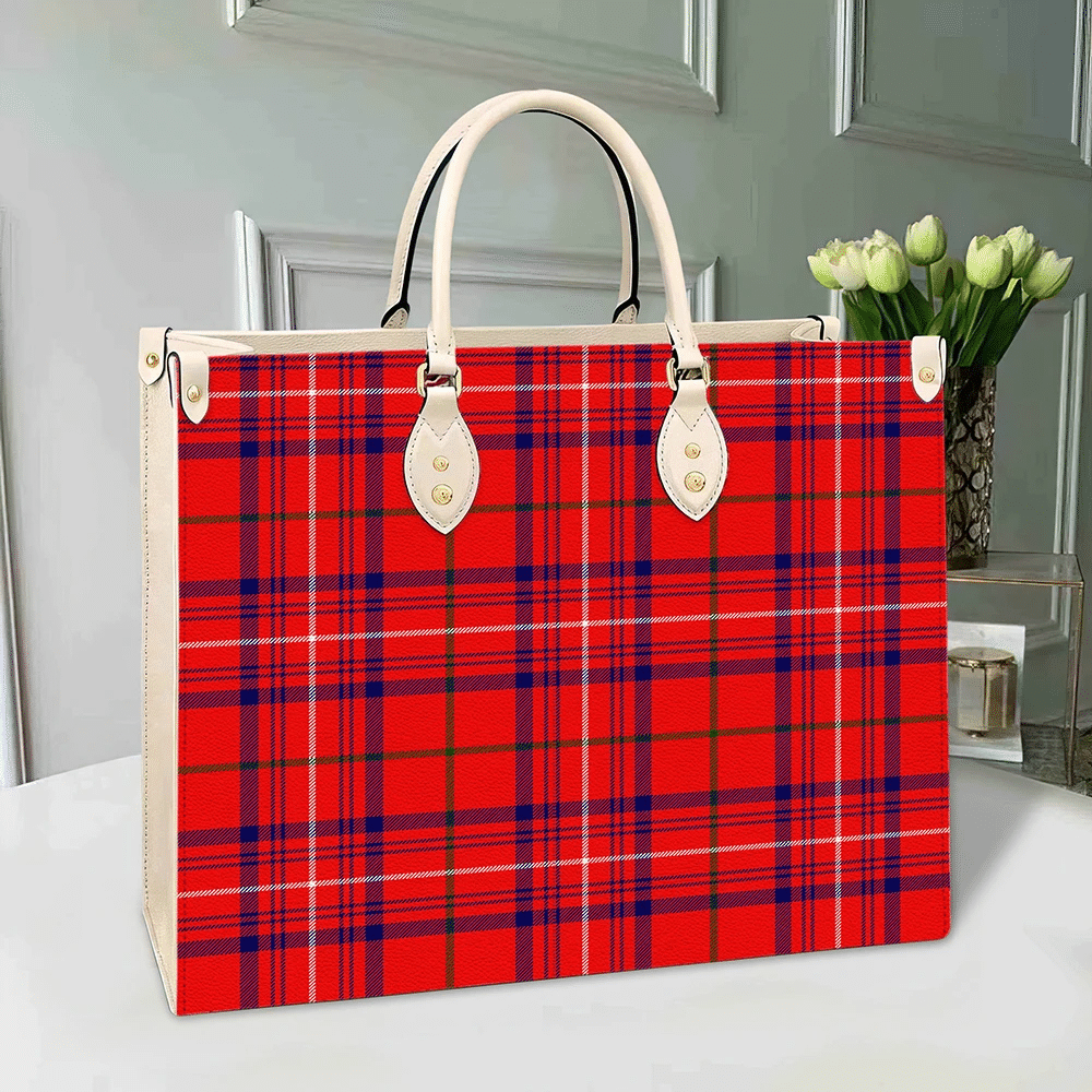 Rose Modern Tartan Leather Bag