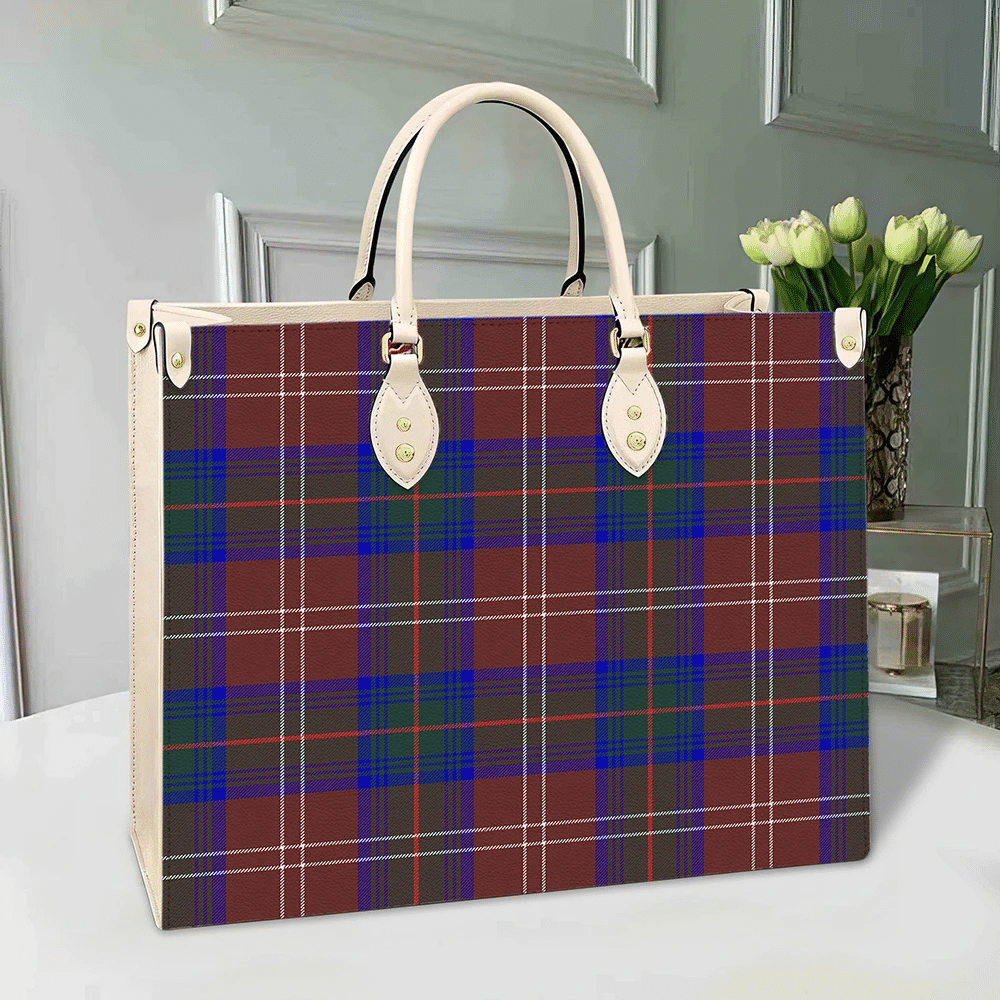 Chisholm Hunting Modern Tartan Leather Bag