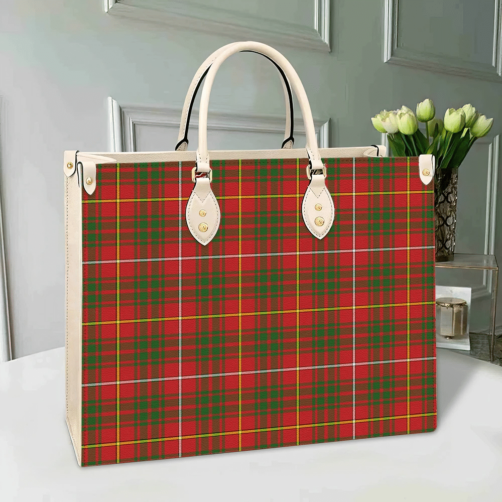 Bruce Modern Tartan Leather Bag