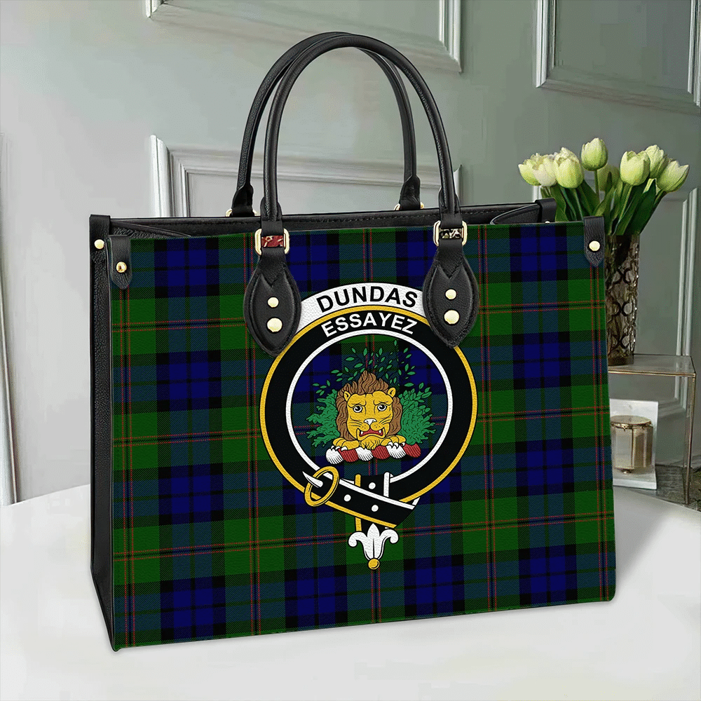 Dundas Modern 02 Tartan Crest Leather Bag