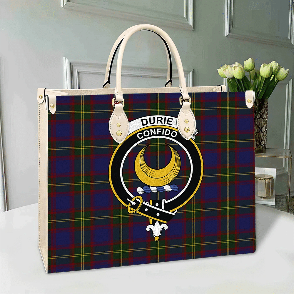 Durie Tartan Crest Leather Bag
