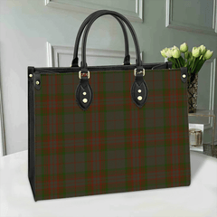 Gray Tartan Leather Bag