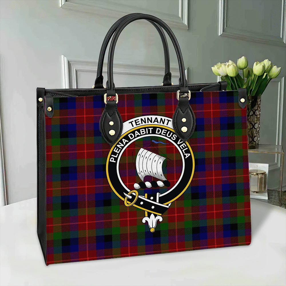 Tennant Tartan Crest Leather Bag