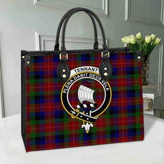 Tennant Tartan Crest Leather Bag