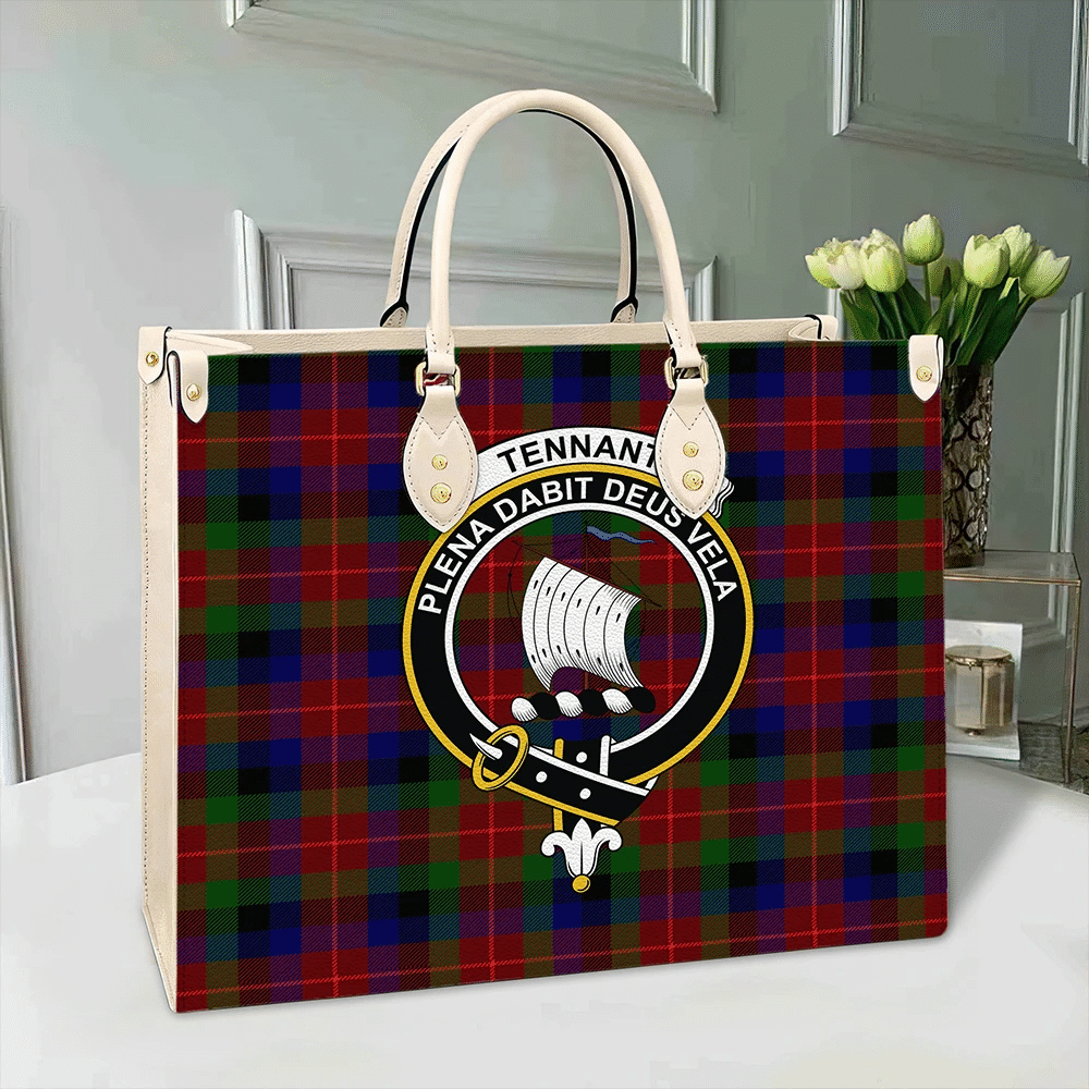 Tennant Tartan Crest Leather Bag