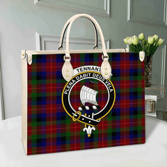 Tennant Tartan Crest Leather Bag