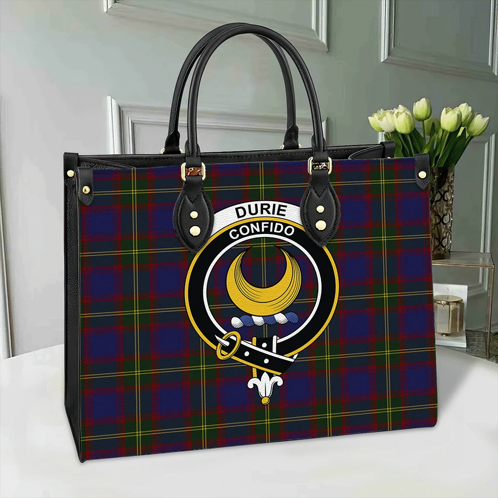Durie Tartan Crest Leather Bag