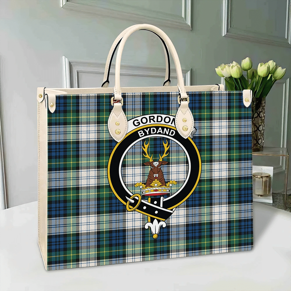 Gordon Dress Ancient Tartan Crest Leather Bag