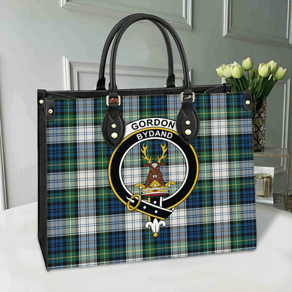 Gordon Dress Ancient Tartan Crest Leather Bag