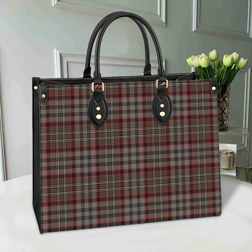 Nicolson Hunting Weathered Tartan Leather Bag