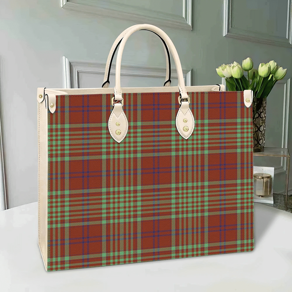 MacGillivray Hunting Ancient Tartan Leather Bag