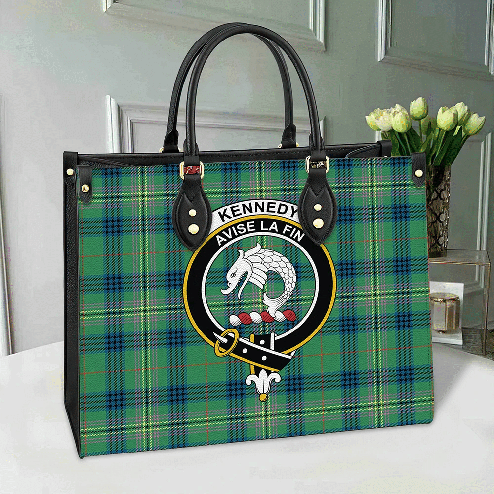 Kennedy Ancient Tartan Crest Leather Bag