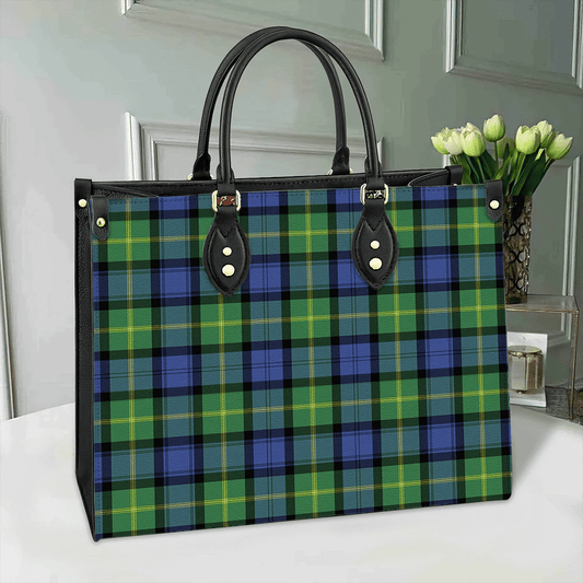 Gordon Old Ancient Tartan Leather Bag