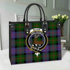 Blair Modern Tartan Crest Leather Bag