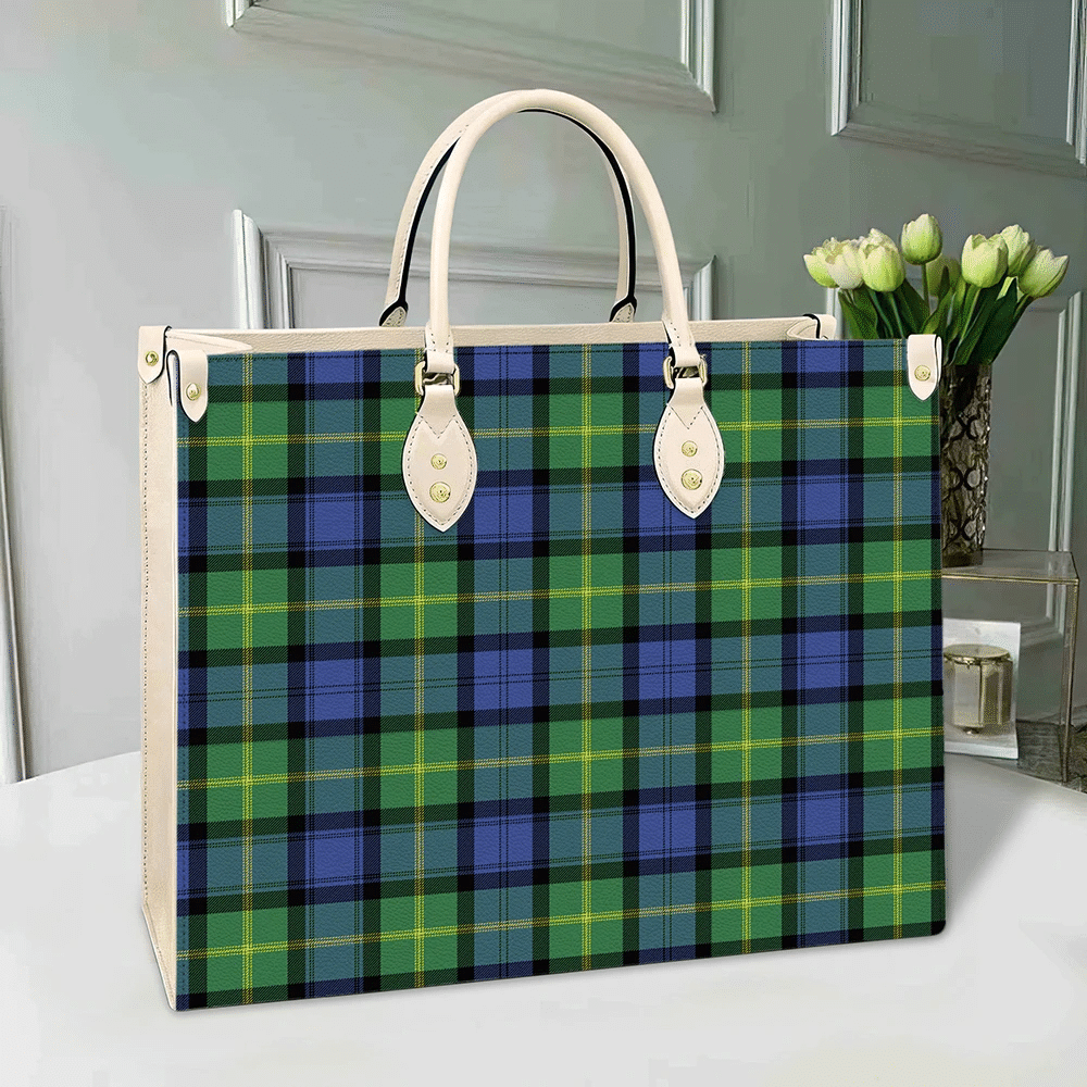 Gordon Old Ancient Tartan Leather Bag