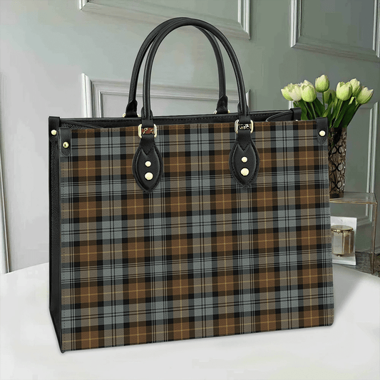 Gordon Weathered Tartan Leather Bag