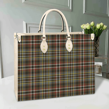 Scott Green Weathered Tartan Leather Bag